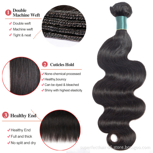 Unprocessed Wholesale Cuticle Aligned Raw Virgin Hair Bundles Vendors Natural Color 10A Grade Brazilian Human Hair Extension